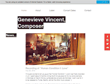 Tablet Screenshot of genevievevincent.com
